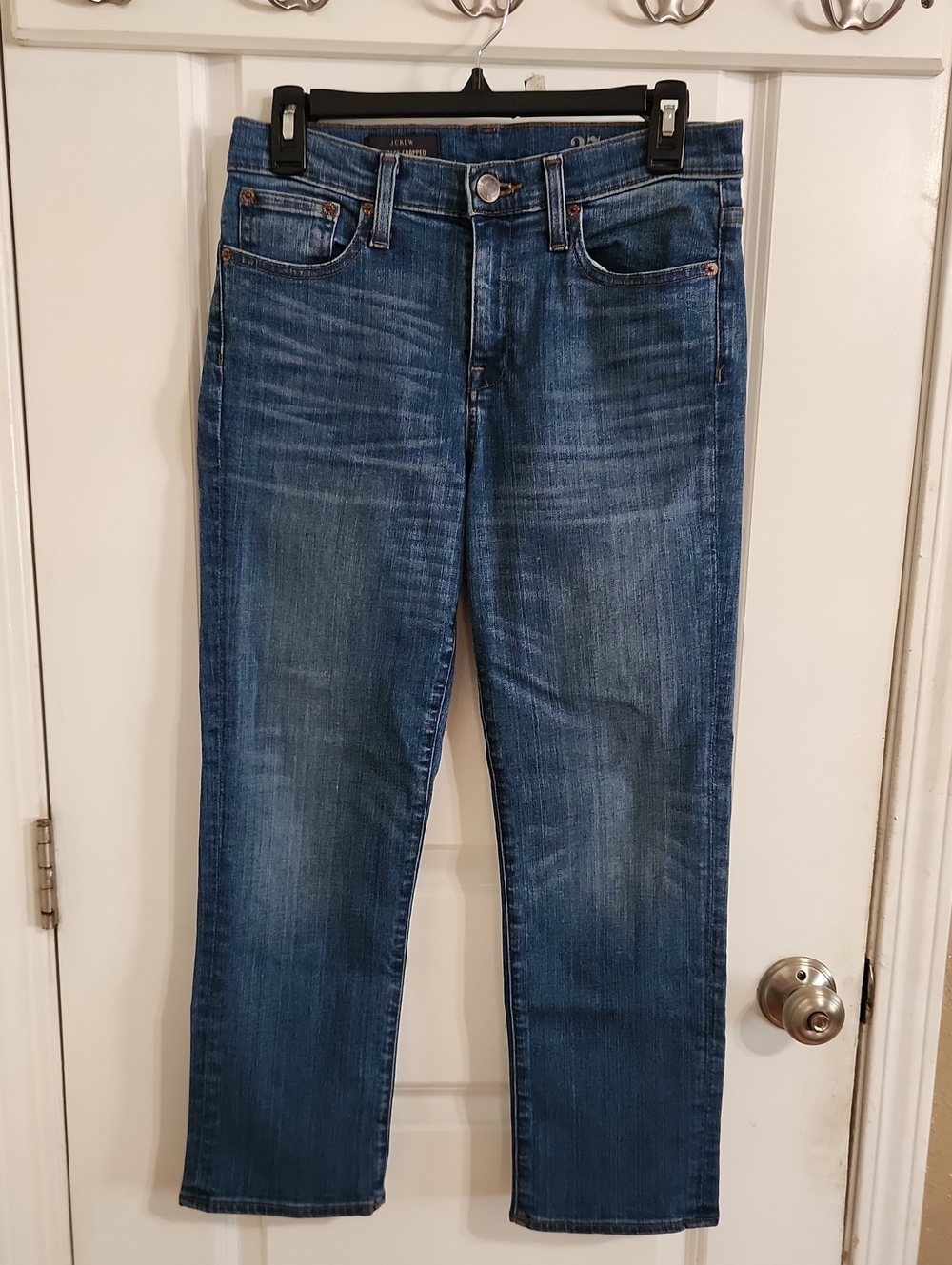 J. Crew Women's Blue Cropped Straight Jeans